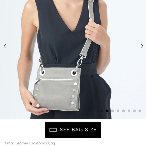 HAMMITT  LEATHER CROSSBODY TONY GRAY/SILVER HARDWARE SOLD OUT - Picture 3 of 9